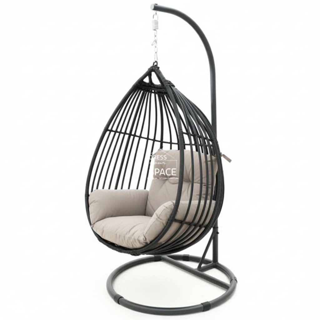 Jackson Egg Chair - Black - Outdoor Hanging Pod - DYS Outdoor