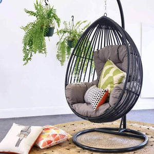 Jackson Egg Chair - Black - Outdoor Hanging Pod - DYS Outdoor