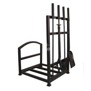 Jim Levy 4P + Log Rack/Stand Fireplace Tool Set - Fireplace Tool Set - DYS Fireplace Accessories