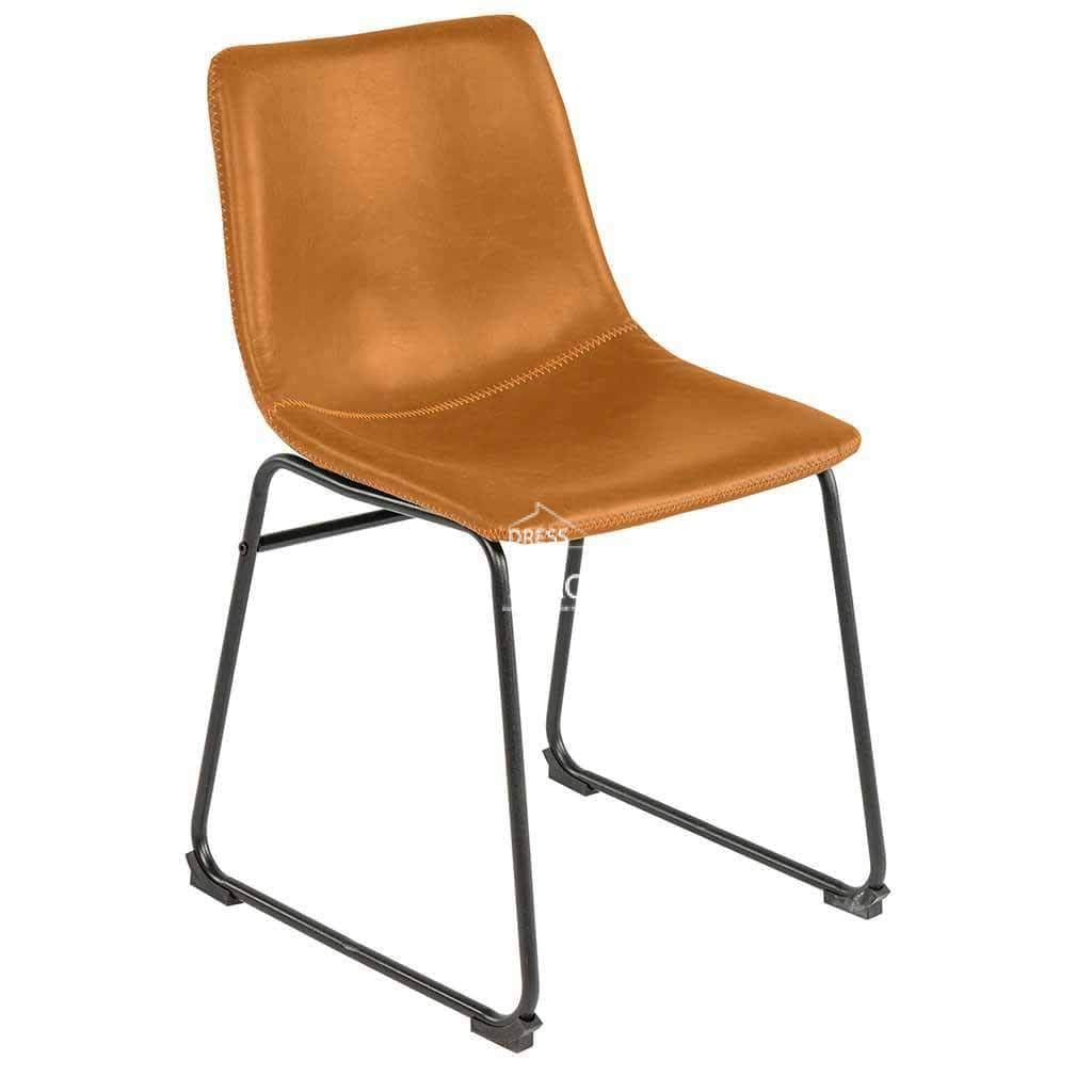 Karla Chair - Tan PU - Indoor Dining Chair - DYS Indoor