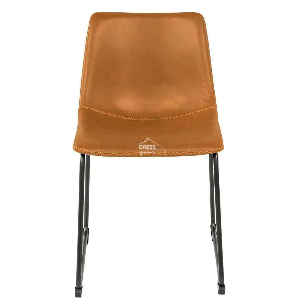 Karla Chair - Tan PU - Indoor Dining Chair - DYS Indoor