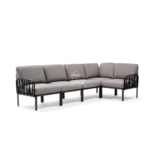 Komodo 5 Piece Modular Lounge Set - Anthracite/Grigio - Outdoor Lounge Set - Nardi