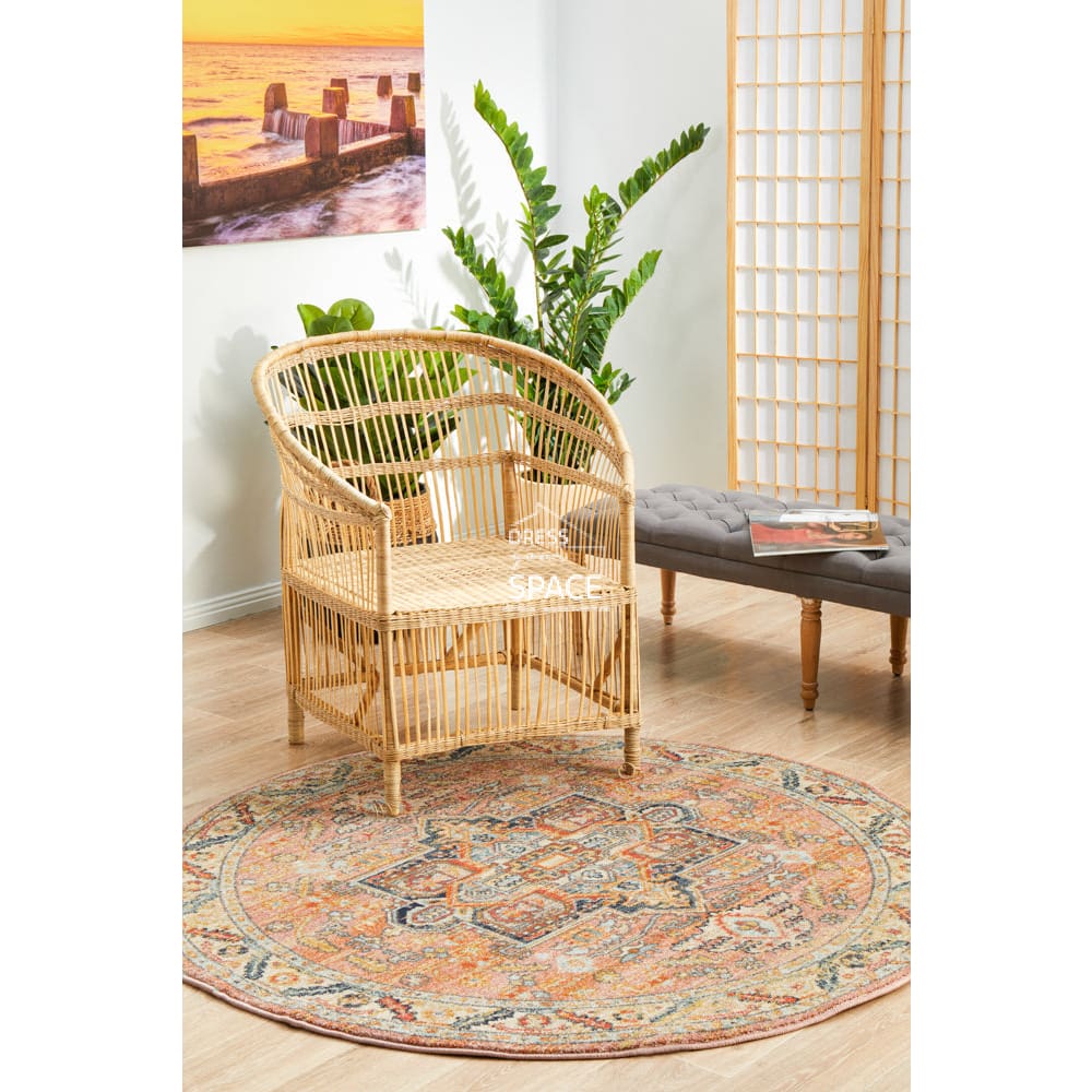 Legacy 850 Salmon Round Rug - Indoor Round Rug - Rug Culture