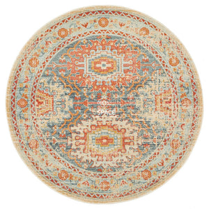 Legacy 853 Blue Round Rug - Indoor Round Rug - Rug Culture