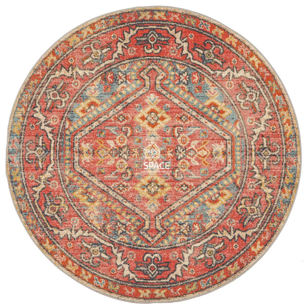 Legacy 856 Crimson Round Rug - Indoor Round Rug - Rug Culture