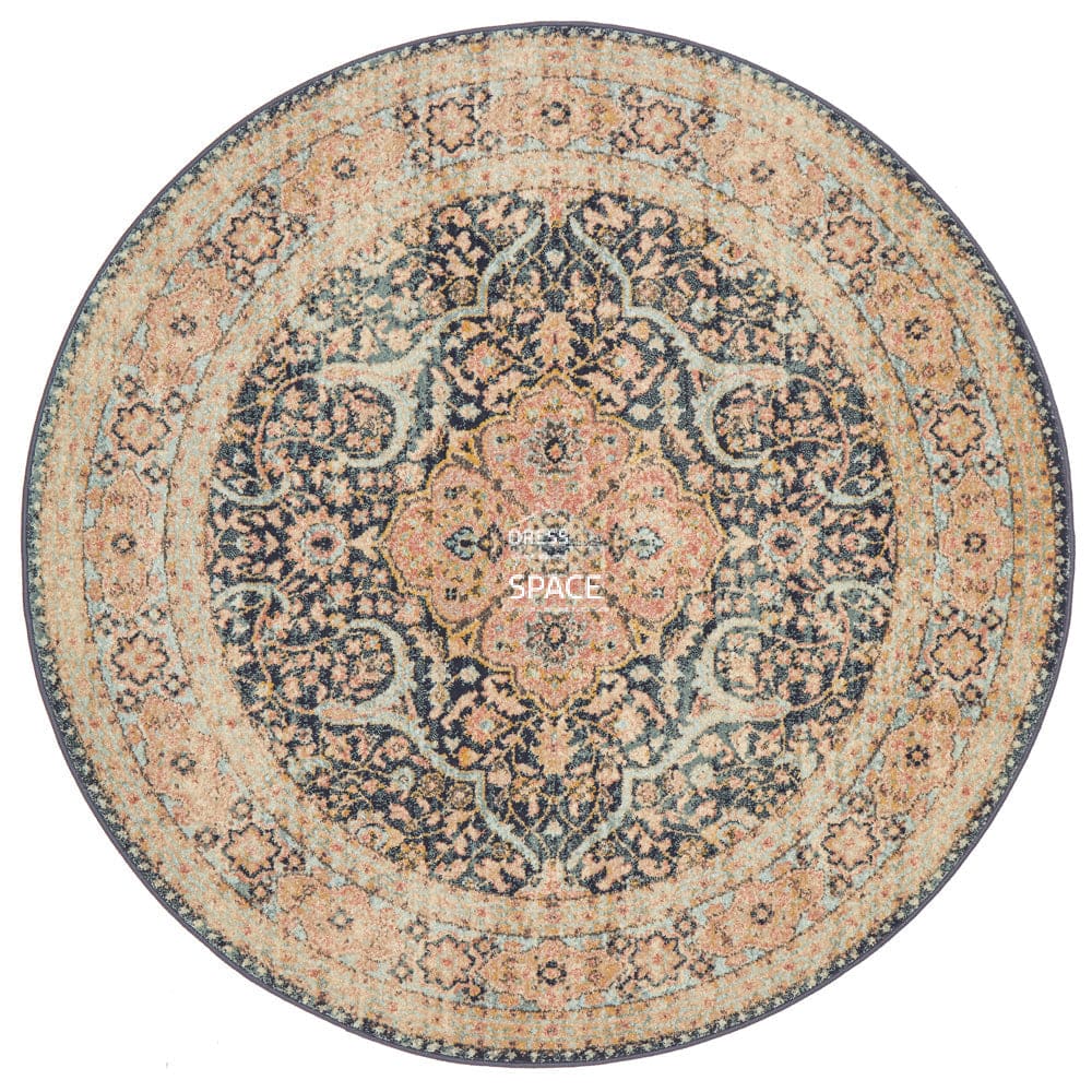 Legacy 858 Midnight Round Rug - Indoor Round Rug - Rug Culture