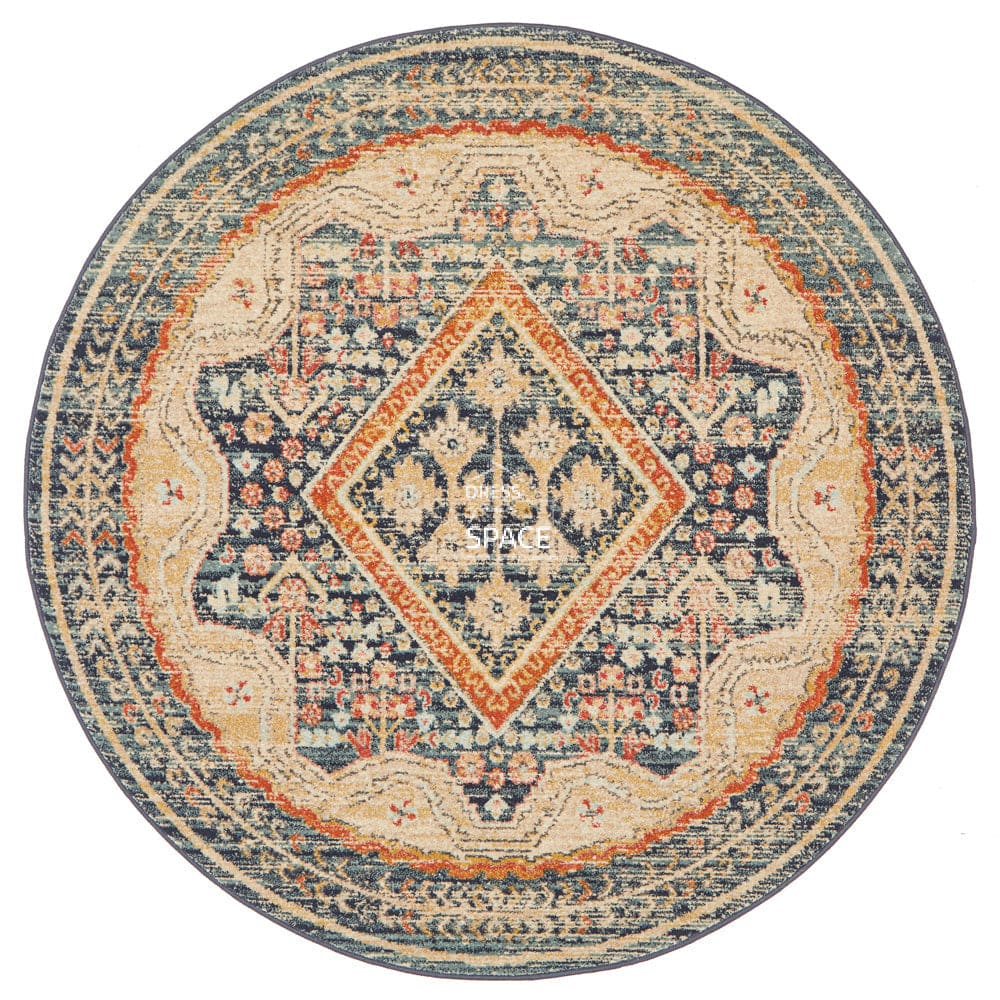 Legacy 863 Navy Round Rug - Indoor Round Rug - Rug Culture