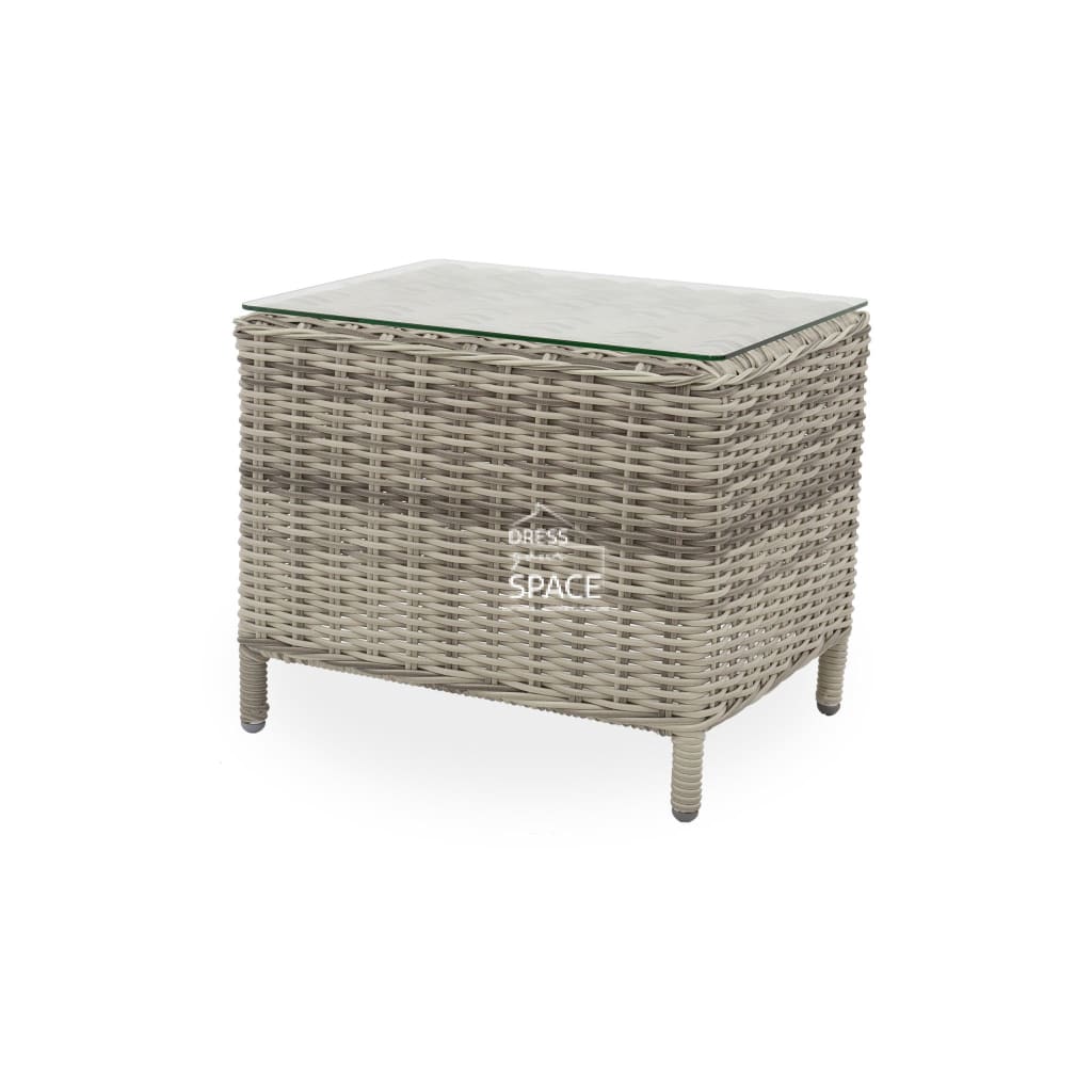 Lisbon Side Table - Zen White - Outdoor Side Table - DYS Outdoor