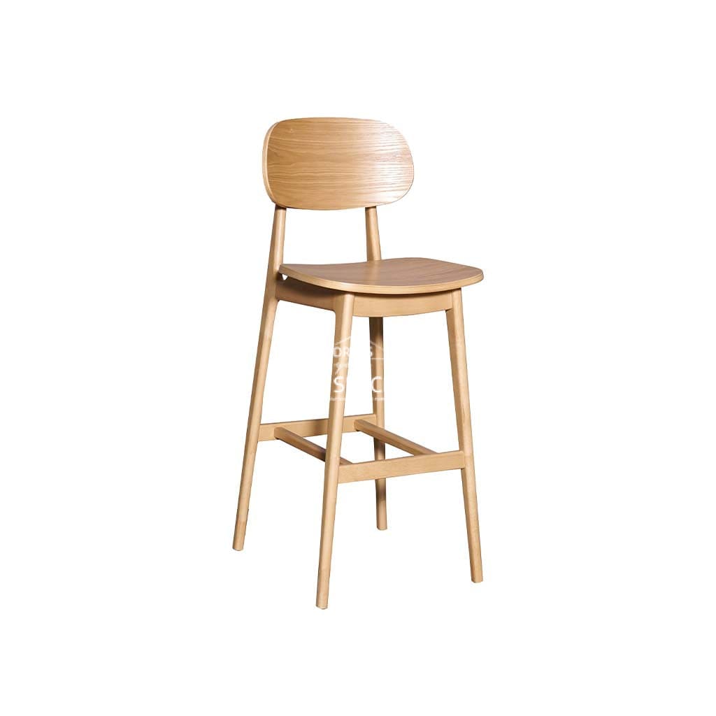 Luanne Counter Stool - 67cm Seat Height - Natural Frame / Natural Veneer Seat - Indoor Counter Stool - DYS Indoor