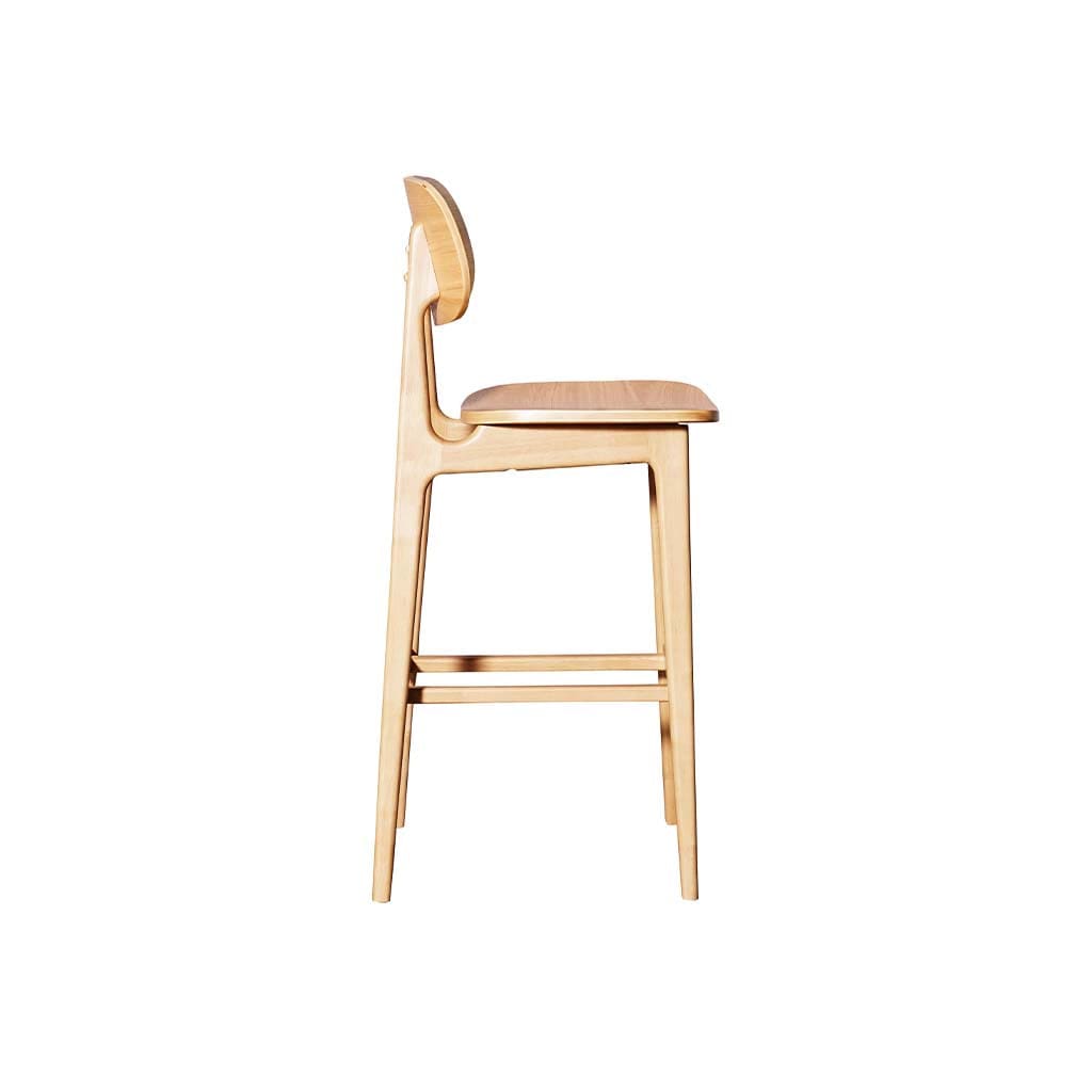 Luanne Counter Stool - 67cm Seat Height - Natural Frame / Natural Veneer Seat - Indoor Counter Stool - DYS Indoor