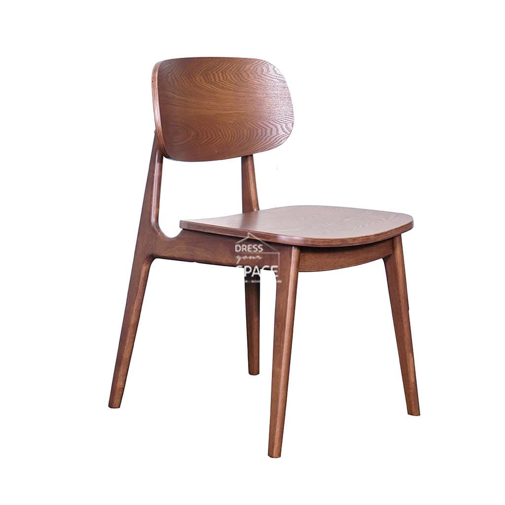 Luanne Dining Chair - Light Walnut Frame / Light Walnut Veneer Seat - Indoor Dining Chair - DYS Indoor
