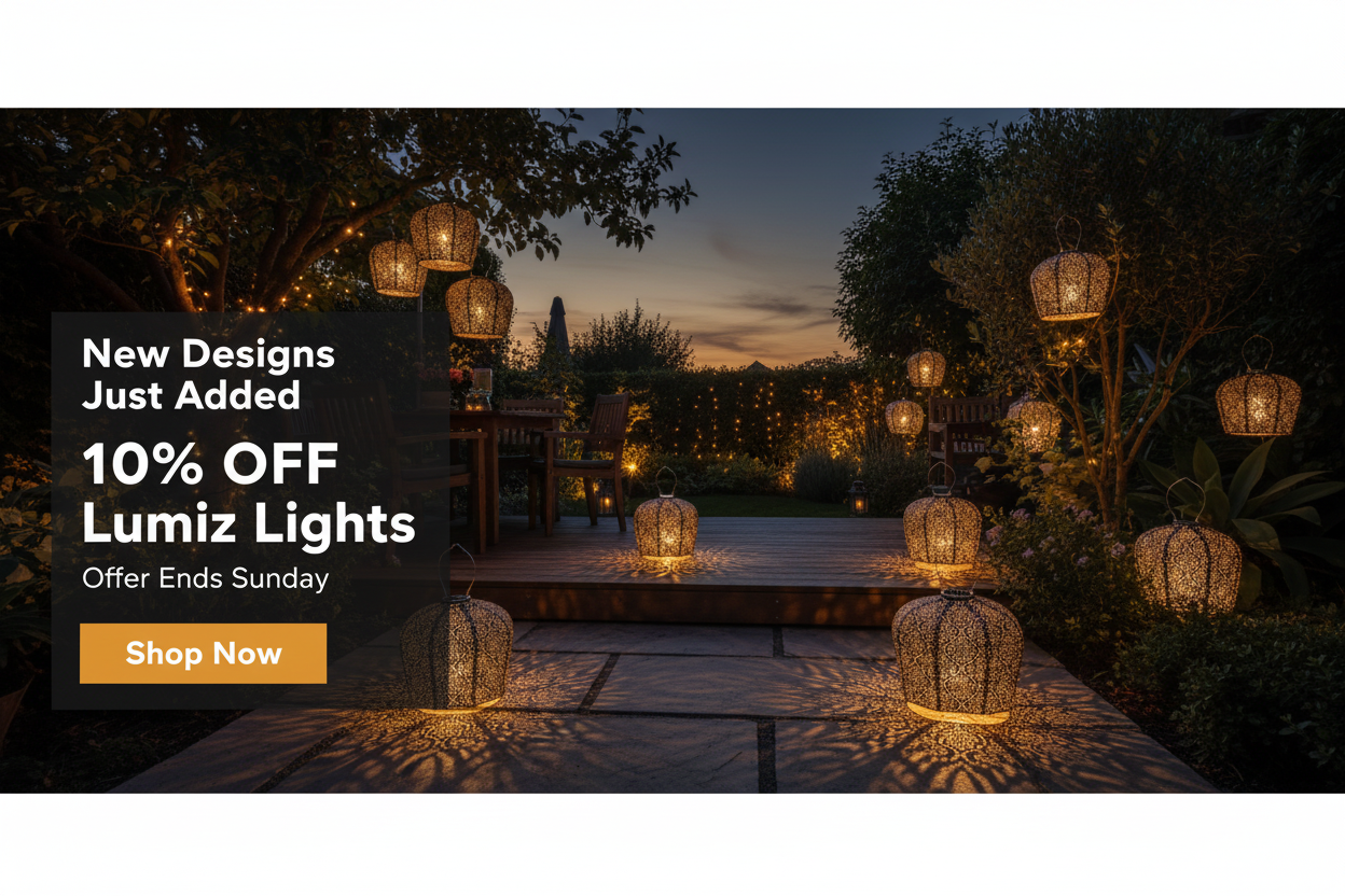 Lumiz Lights 10% Off Slideshow Banner