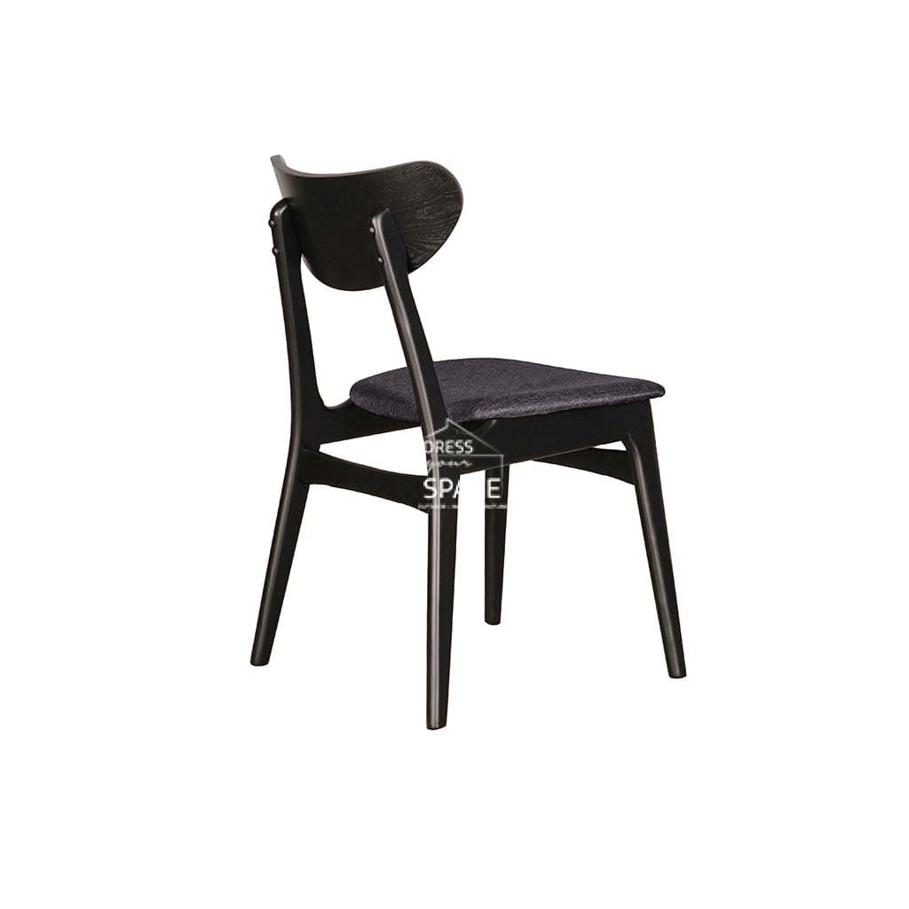 Martina Chair - Black Frame / Espresso Fabric Seat - Indoor Dining Chair - DYS Indoor
