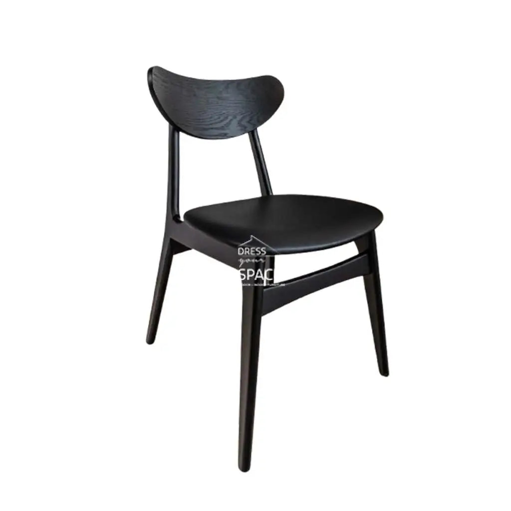 Martina Chair - Black Frame / Black PU Seat - Indoor Dining Chair - DYS Indoor
