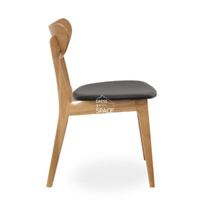 Martina Chair - Natural/Black PU - Indoor Dining Chair - DYS Indoor