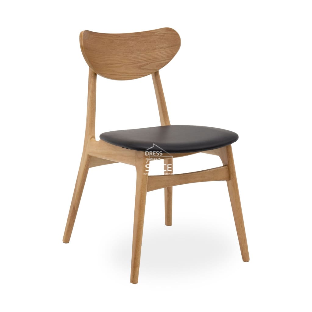 Martina Chair - Natural/Black PU - Indoor Dining Chair - DYS Indoor