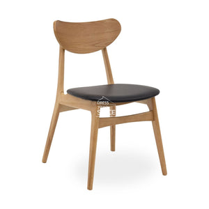 Martina Chair - Natural/Black PU - Indoor Dining Chair - DYS Indoor