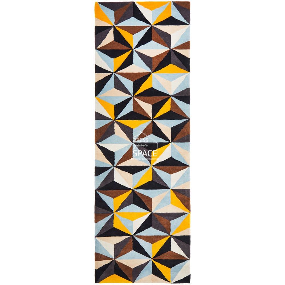 Matrix Pure Wool 900 Blue Runner Rug - Indoor Hallway Runner - Rug Culture