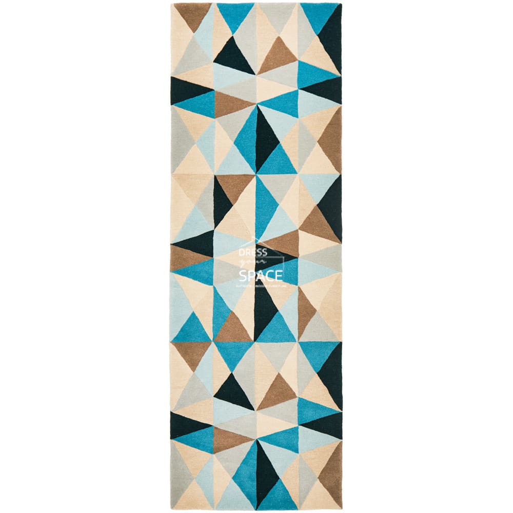 Matrix Pure Wool 901 Turquoise Runner Rug - Indoor Hallway Runner - Rug Culture