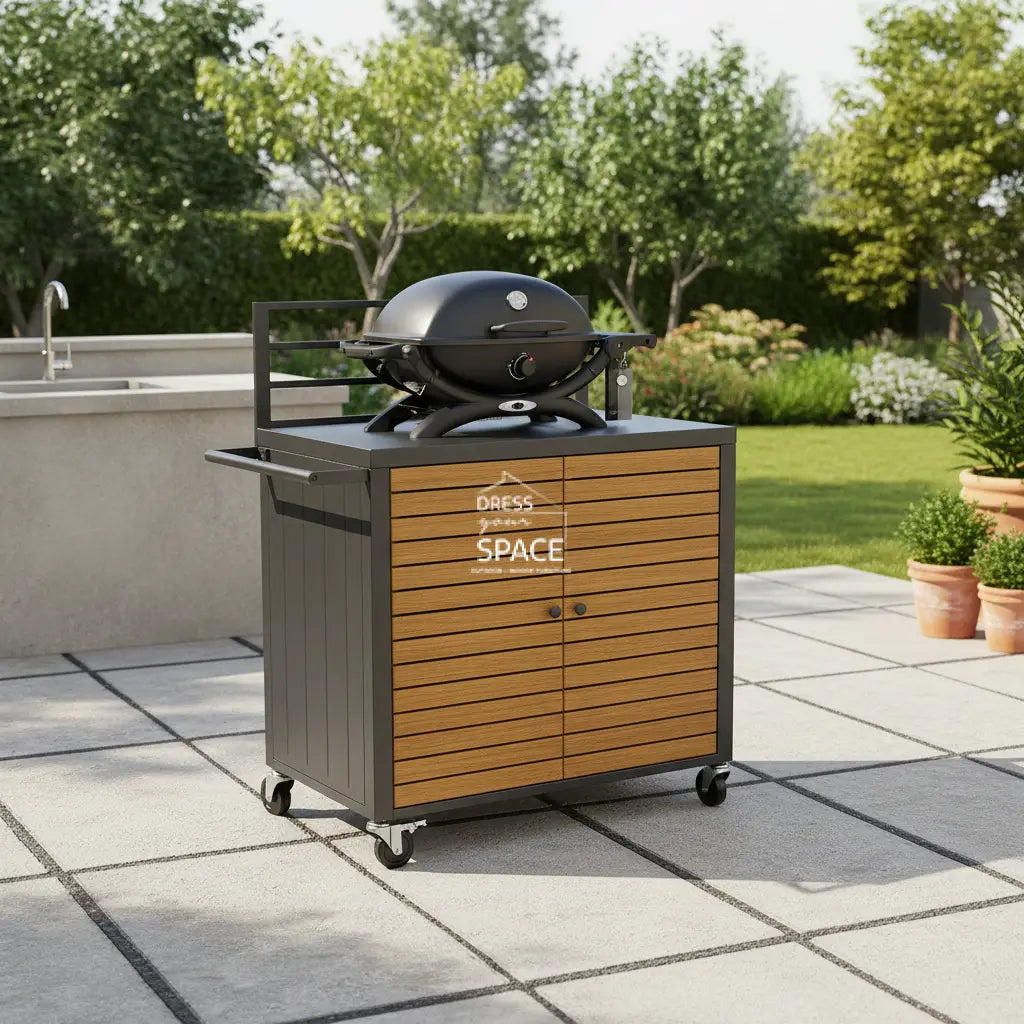 Miller Outdoor Trolley with Storage - Outdoor Dining Set - DYS Outdoor