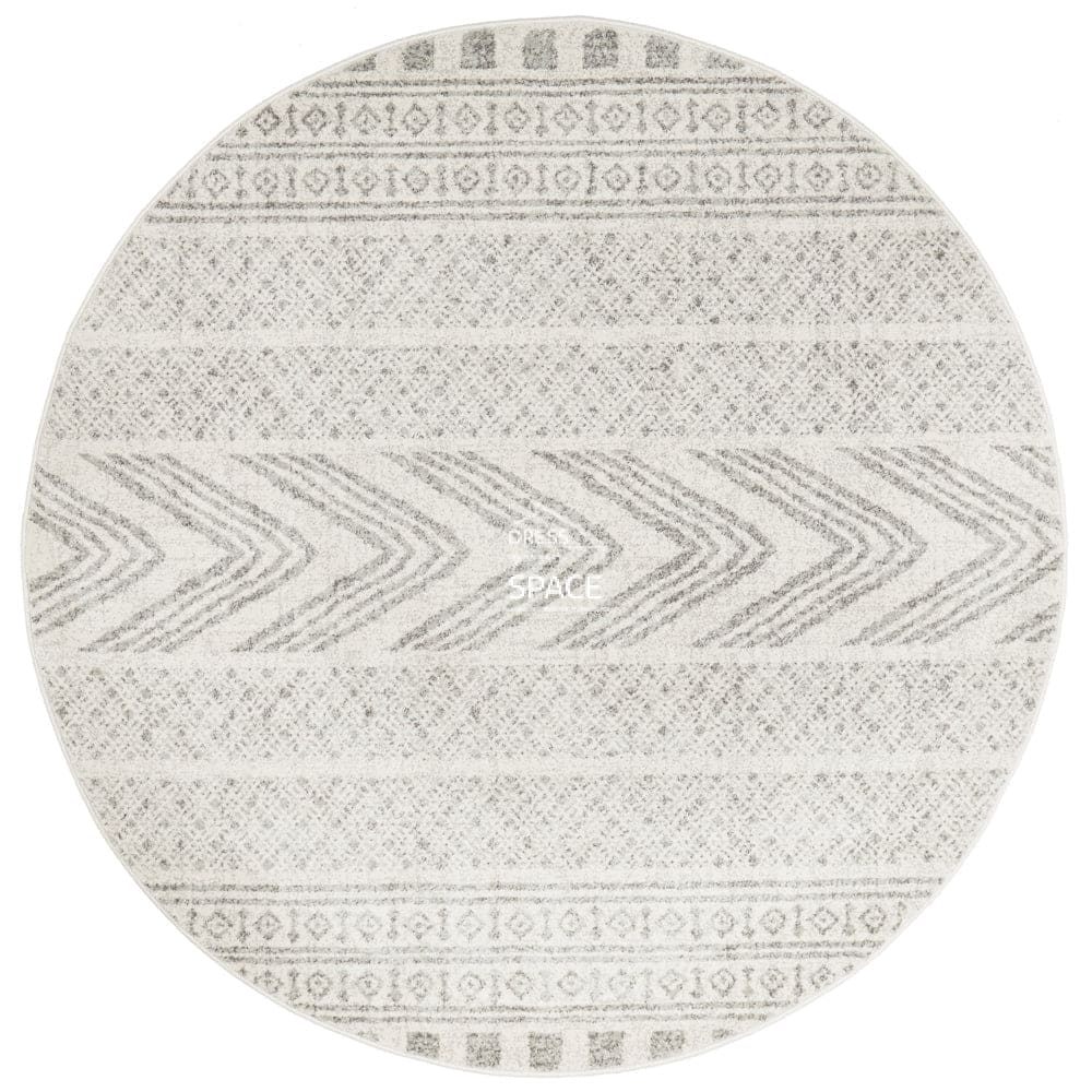 Mirage 359 Grey Round Rug - Indoor Round Rug - Rug Culture