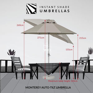 Monterey Tilt Standard Umbrella | Slate - Outdoor Instant Shade