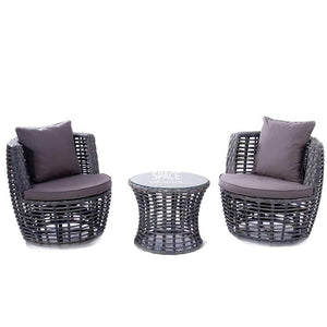 Monza 3 Piece Swivel - Grey - Outdoor Lounge Chair - DYS Outdoor