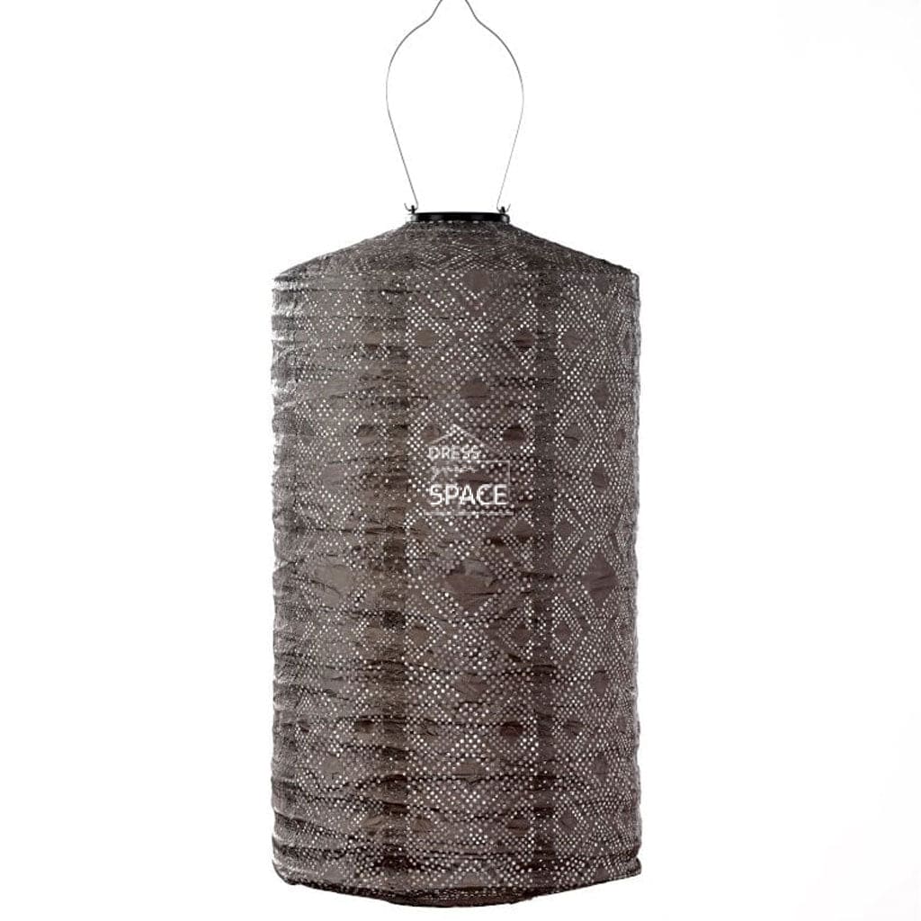 Mosaic Cylinder 28 - Taupe - Solar Lantern - Outdoor Lighting - Lumiz