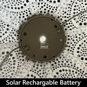 Mosaic Oval 40 - Taupe Warm Solar Lantern Outdoor Lighting Lumiz
