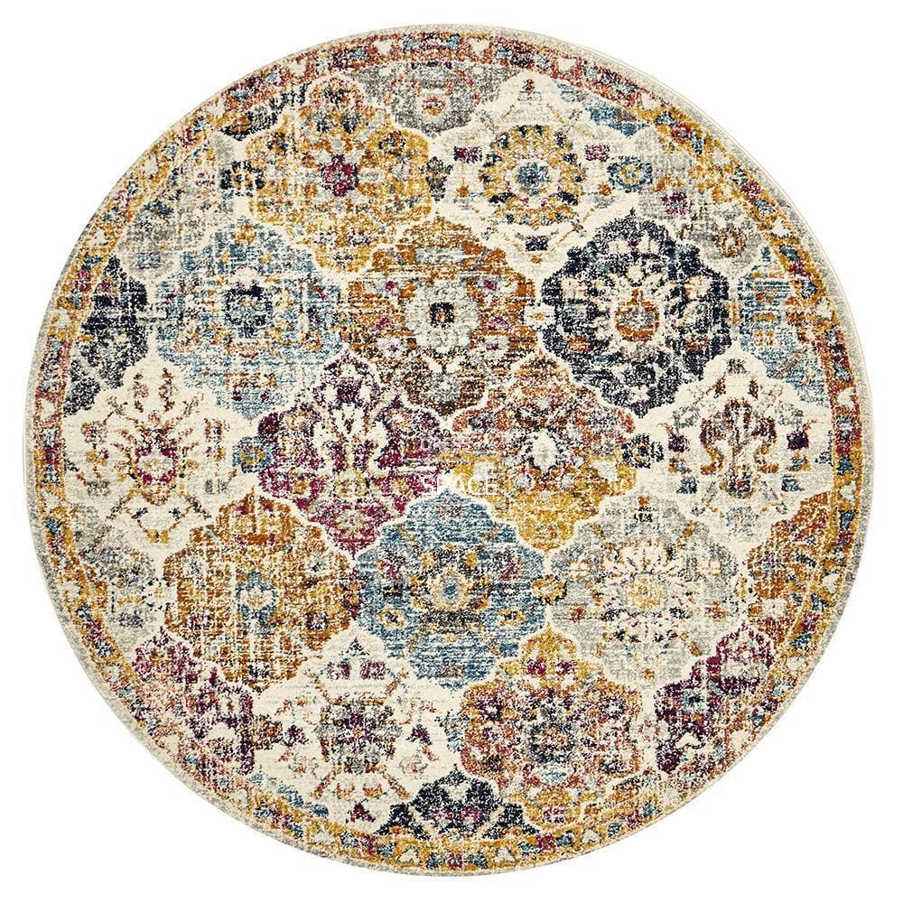 Museum Ainsley Round Rust Rug