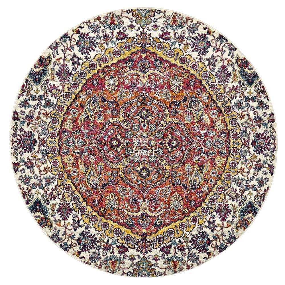 Museum Shelly Rust Round Rug