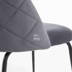 Mystere Chair - Grey Velvet - Indoor Dining Chair - La Forma