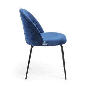 Mystere Chair - Navy Blue Velvet - Indoor Dining Chair - La Forma