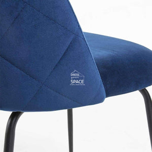 Mystere Chair - Navy Blue Velvet - Indoor Dining Chair - La Forma