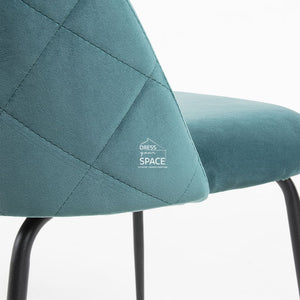 Mystere Chair - Teal Velvet - Indoor Dining Chair - La Forma