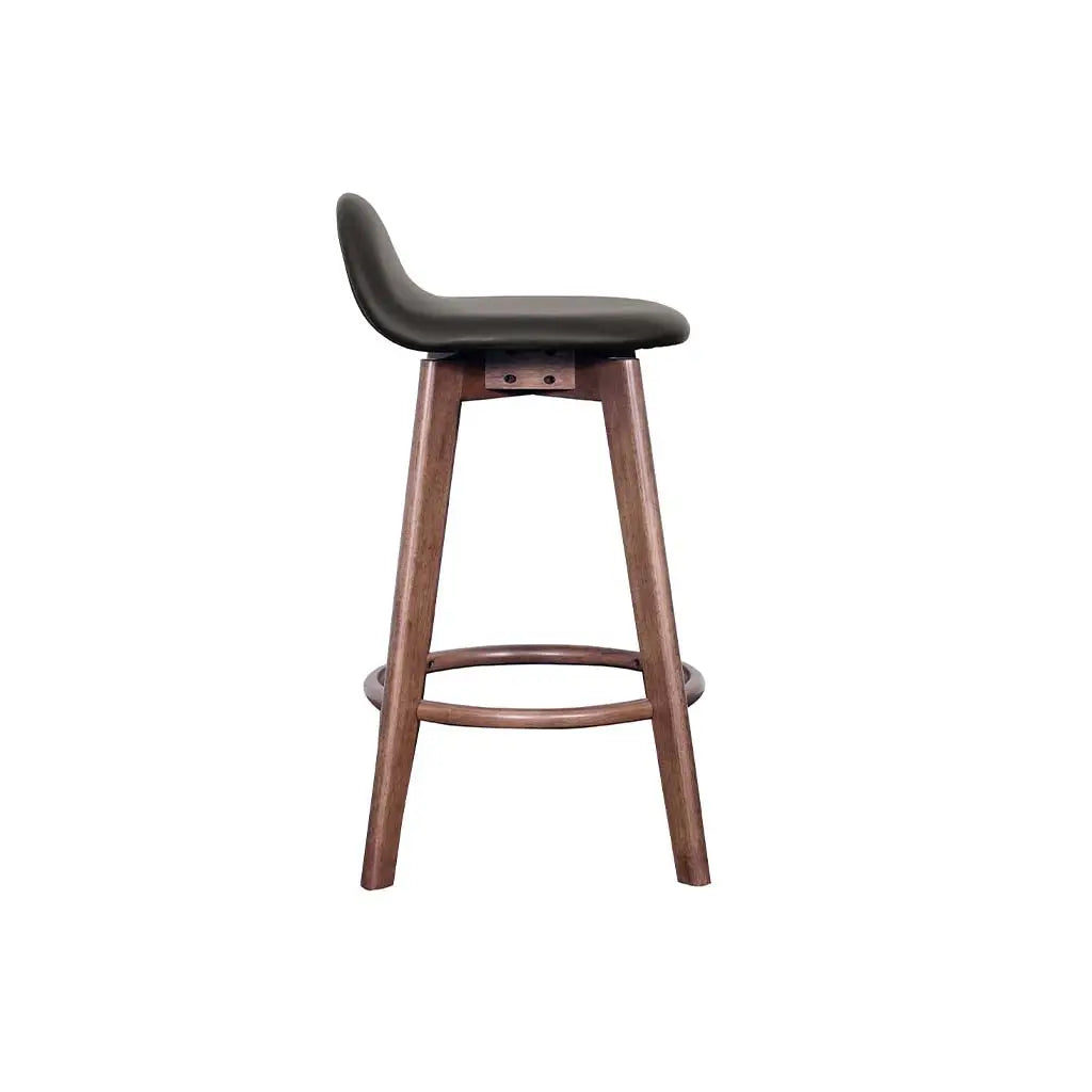 Nadia Counter Stool - Light Walnut Frame / Black PU Seat - Indoor Counter Stool - DYS Indoor