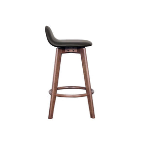 Nadia Counter Stool - Light Walnut Frame / Black PU Seat - Indoor Counter Stool - DYS Indoor