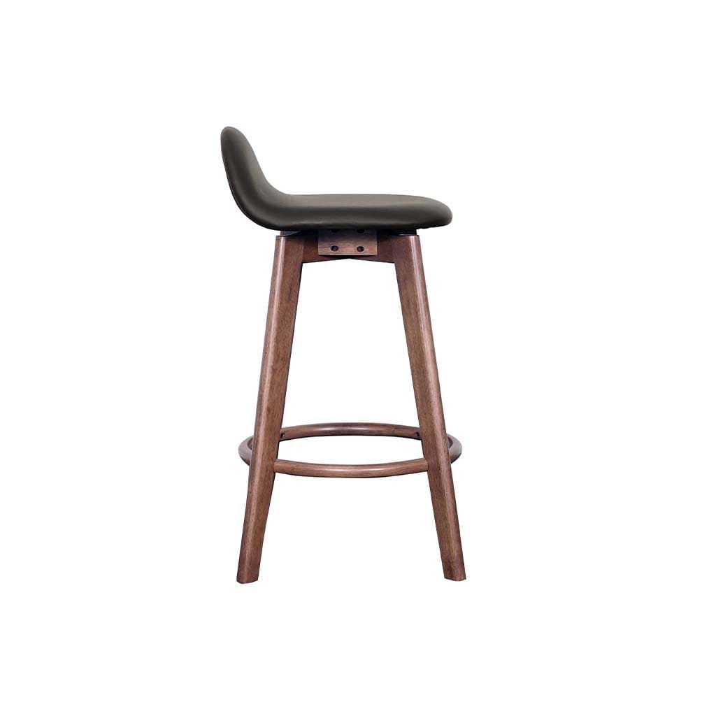 Nadia Counter Stool - Light Walnut Frame / Black PU Seat - Indoor Counter Stool - DYS Indoor