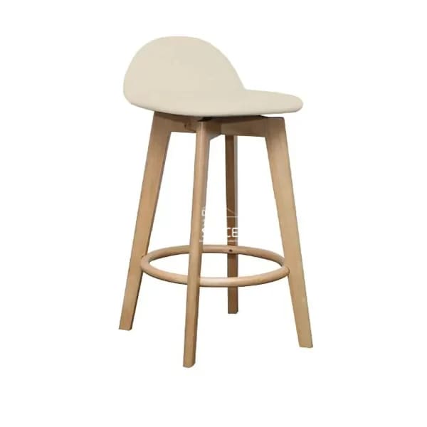 Nadia Counter Stool - Natural Frame / Clay PU Seat - Indoor Counter Stool - DYS Indoor
