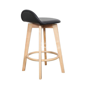 Nadia Stool - Natural/Black PU - Indoor Counter Stool - DYS Indoor