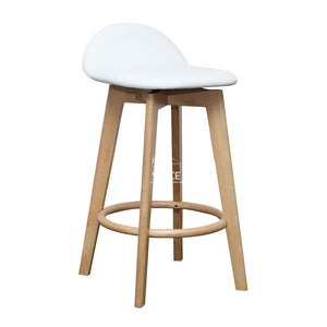 Nadia Stool - Natural/White PU - Indoor Counter Stool - DYS Indoor
