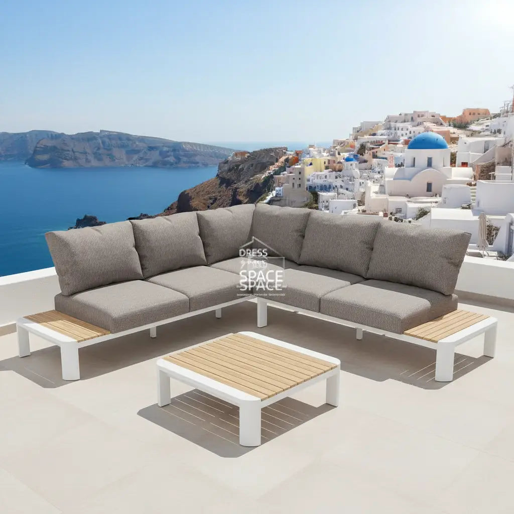 Nakarin Outdoor Corner Lounge Setting - Outdoor Lounge Set - Dress Your Space