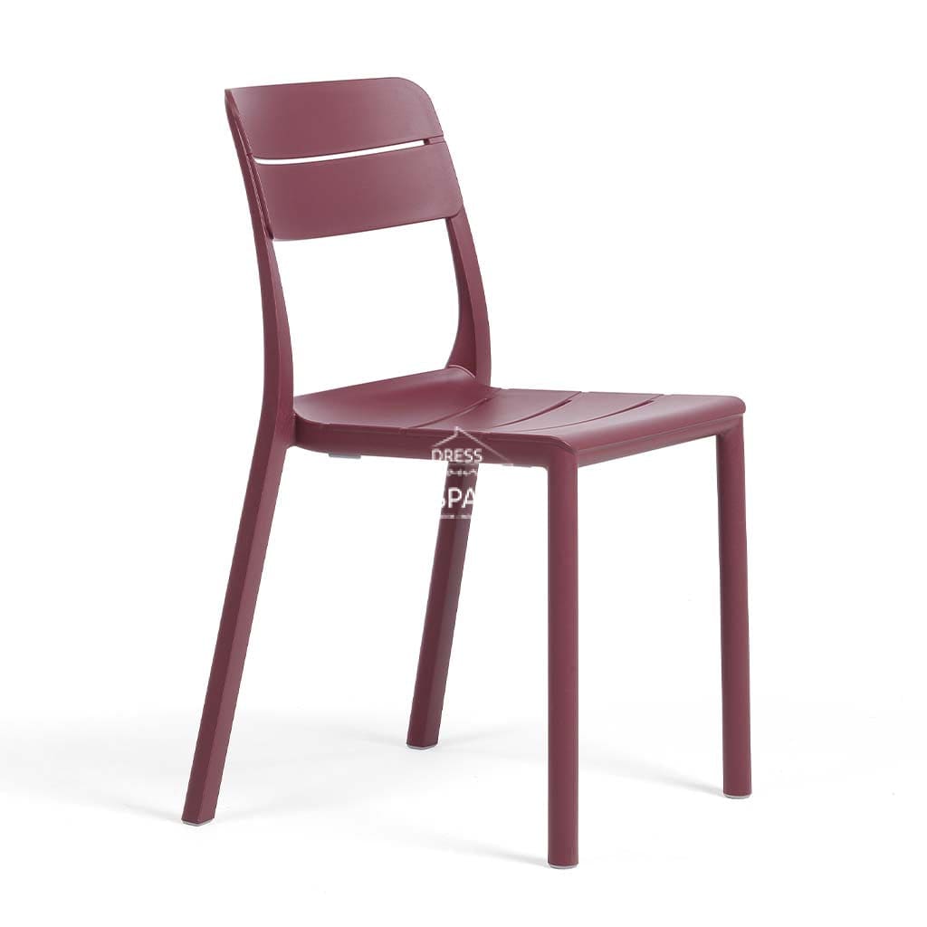 Nardi Cassia Resin Outdoor Armless Chair - Borgogna - PRE-ORDER FOR LATE JANUARY 2026 DELIVERY - Outdoor Chair - Nardi