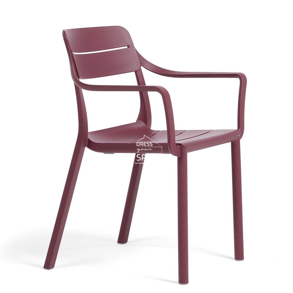Nardi Cassia Resin Outdoor Dining Chair - Borgogna - PRE-ORDER FOR LATE JANUARY 2026 DELIVERY - Outdoor Chair - Nardi