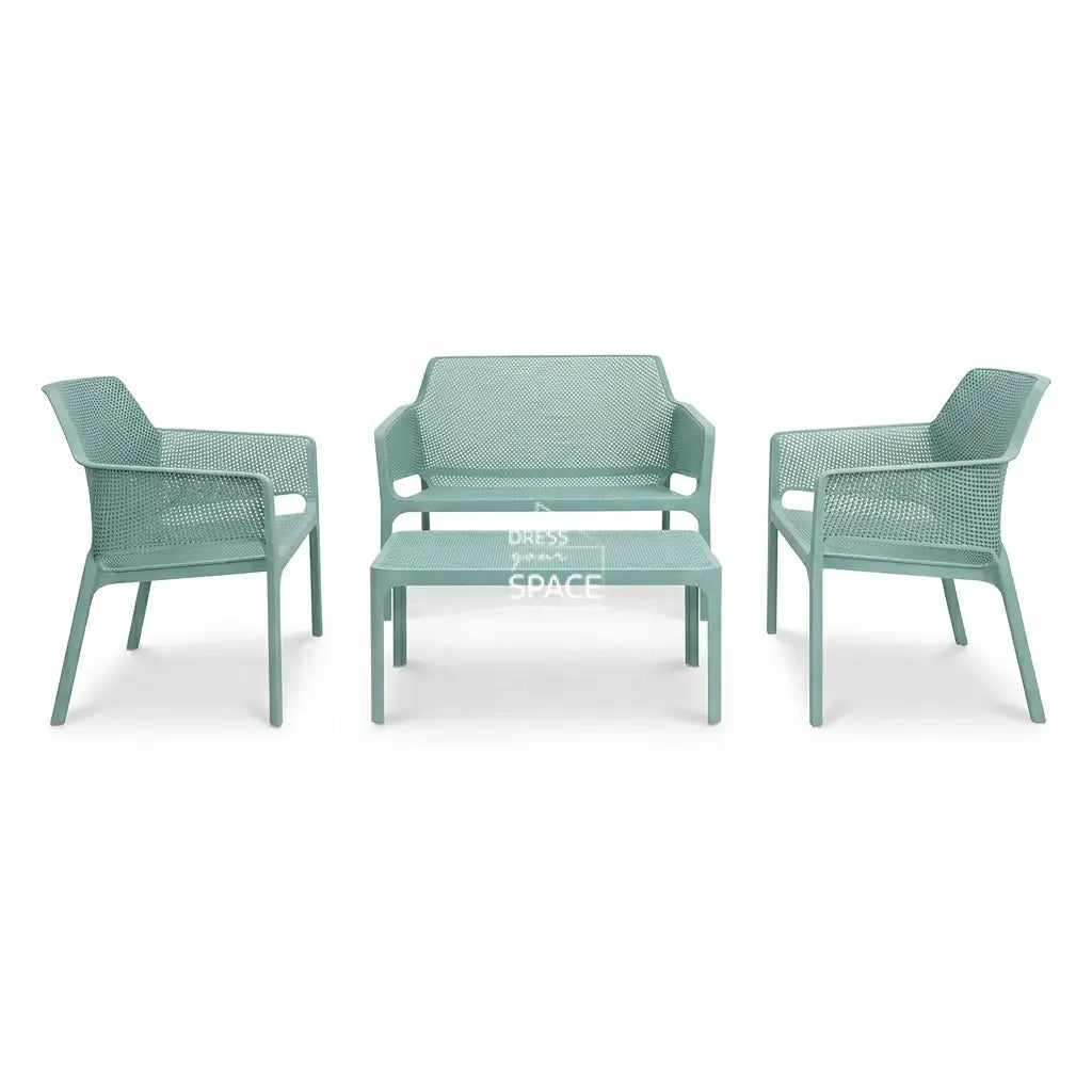 Nardi Net Relax 4 or 7 Piece Lounge Set - Salice (Jade) - Outdoor Lounge Set - Nardi