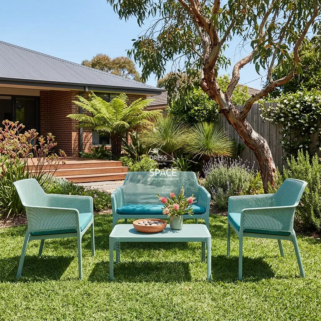 Nardi Net Relax 4 or 7 Piece Lounge Set - Salice (Jade) - Outdoor Lounge Set - Nardi