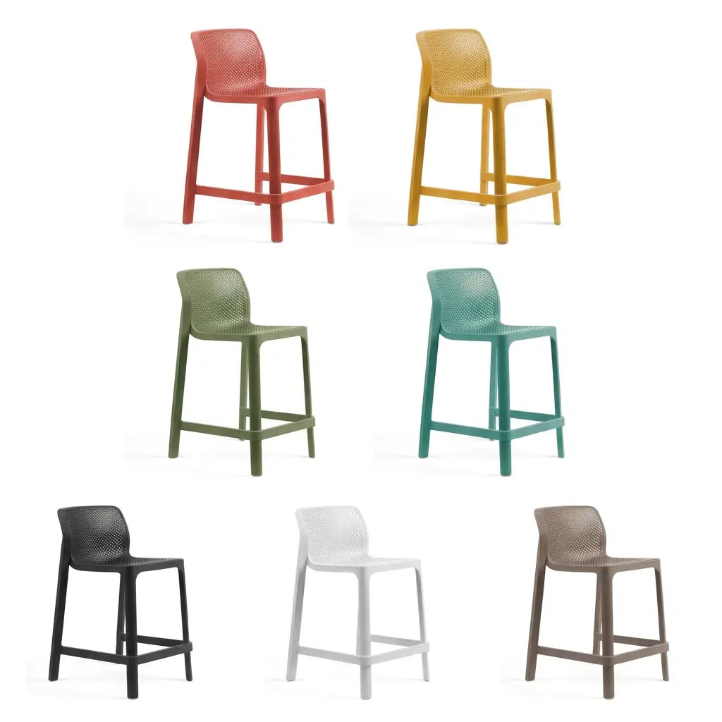 Net Mini Counter Stool - Anthracite - Outdoor Bar Stool - Nardi