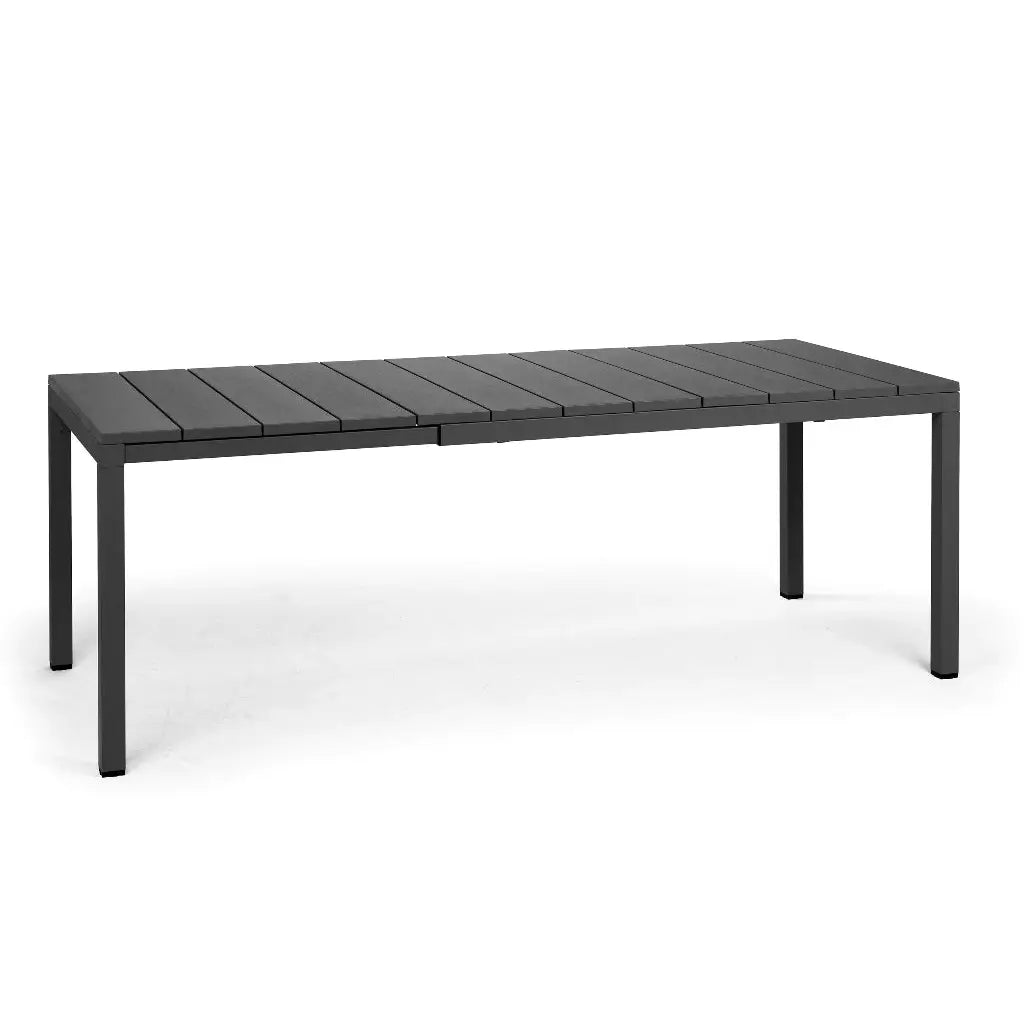 Nardi Rio Resin Top Extension Table with Tiberina Arm Chairs 7 9 or 11 piece Dining Setting - Anthracite - Outdoor Dining Set - Nardi