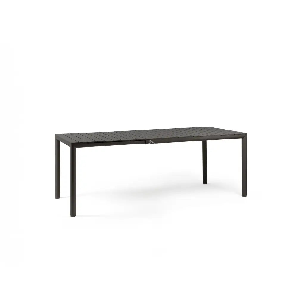 Nardi Tevere Resin Top Extension Table with Tiberina Armless Chairs 7 9 or 11 piece Dining Setting - Anthracite - Outdoor Dining Set - Nardi