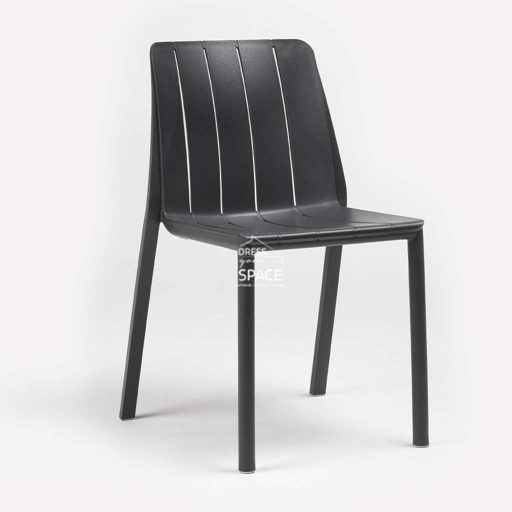 Nardi Tiberina Resin Outdoor Armless Chair - Anthracite - PRE-ORDER FOR LATE JANUARY DELIVERY - Outdoor Chair - Nardi